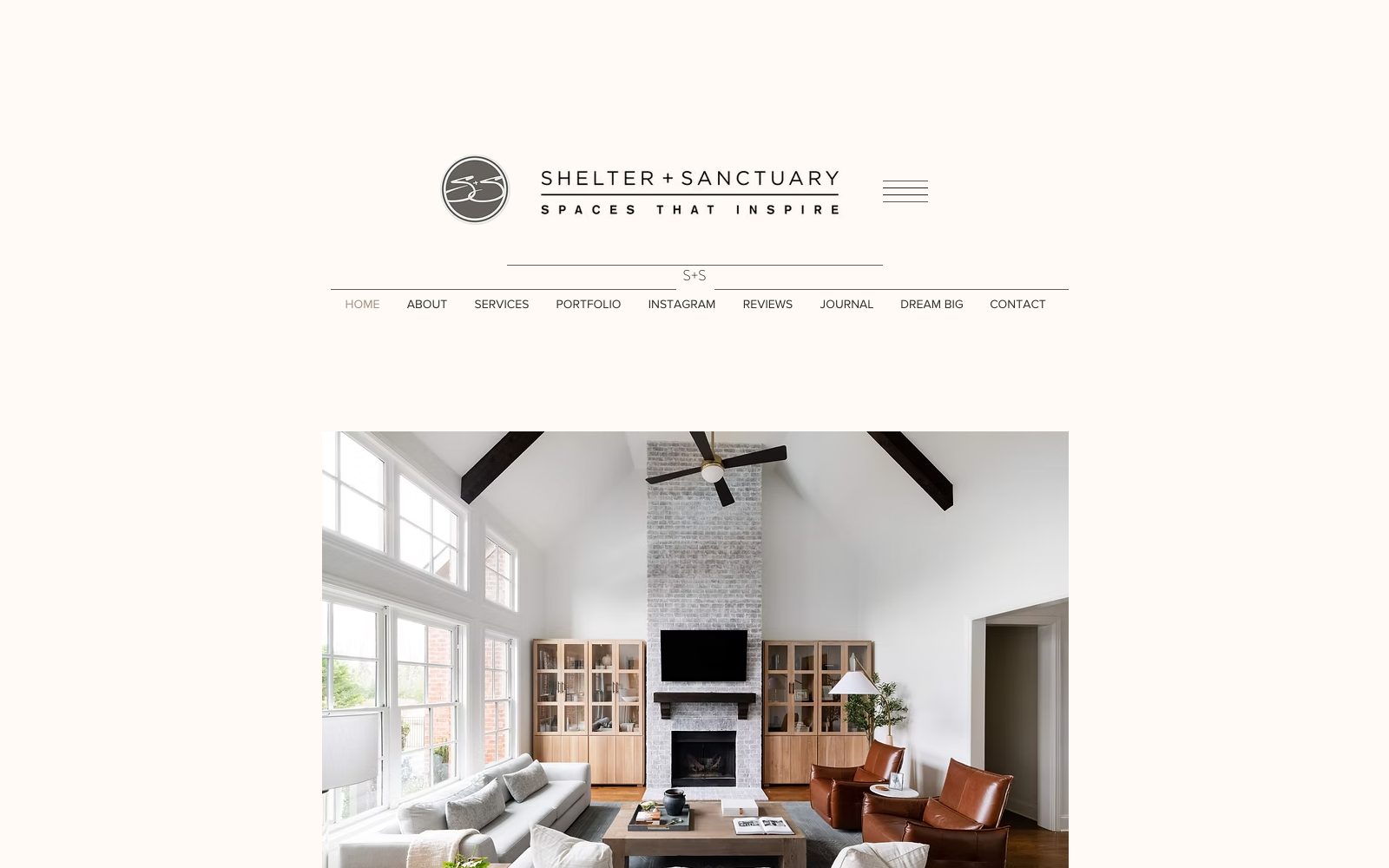 The current shelterandsanctuary.com homepage